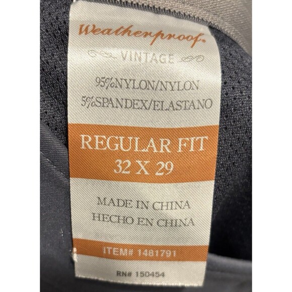 Weatherproof Vintage Tech Pant 32x29 (34x29) Regular Fit Water Repellent Gray - Picture 3 of 3